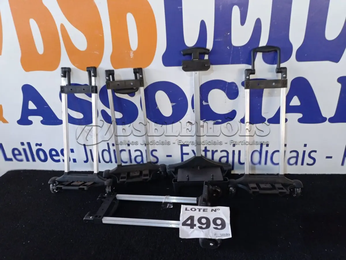LOTE 499 - 05 - SUPORTES CARRINHO MOCHILA COM RODINHAS (NO ESTADO, NÃO SABEMOS SE FUNCIONA. LEILÃO NÃO TEM GARANTIA E NEM DEVOLUÇÃO, SUJEITO A POSSÍVEIS AVARIAS VISÍVEIS/OCULTAS E/OU AUSÊNCIA DE COMPONENTES)