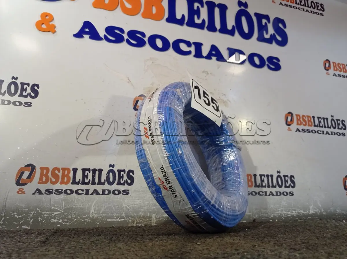 LOTE 155 - 01 ROLO DE CABO FLEXÍVEL 100M 1X4MM NA COR AZUL(NOVO). (NO ESTADO) ATENÇÃO! FAZER A VISITAÇÃO ANTES DE ARREMATAR, NÃO SABEMOS SE FUNCIONA. LEILÃO NÃO TEM GARANTIA E NEM DEVOLUÇÃO, SUJEITO A POSSÍVEIS AVARIAS VISÍVEIS/OCULTAS E/OU AUSÊNCIA DE COMPONENTES.