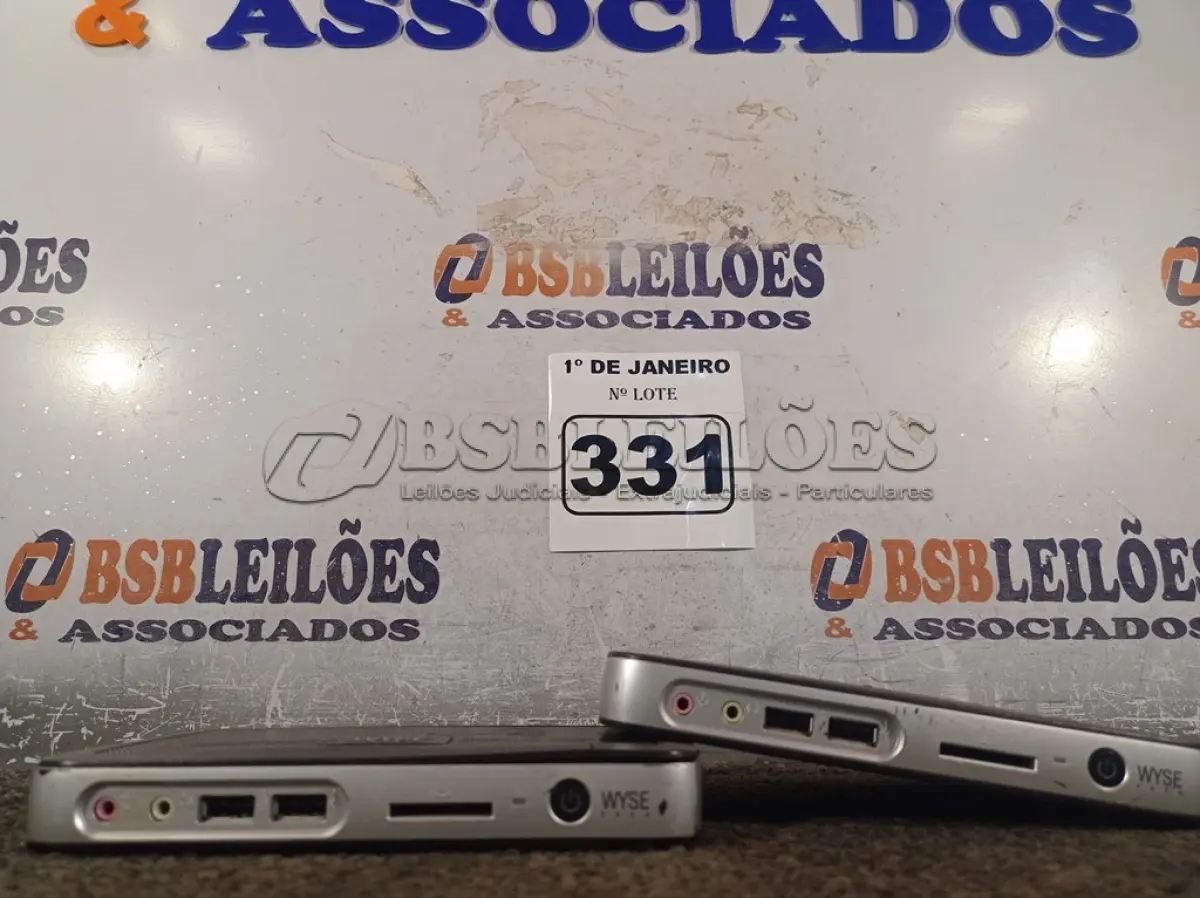 LOTE 331 - 02 TERMINAIS WYSE. (NO ESTADO) ATENÇÃO! FAZER A VISITAÇÃO ANTES DE ARREMATAR, NÃO SABEMOS SE FUNCIONA. LEILÃO NÃO TEM GARANTIA E NEM DEVOLUÇÃO, SUJEITO A POSSÍVEIS AVARIAS VISÍVEIS/OCULTAS E/OU AUSÊNCIA DE COMPONENTES.