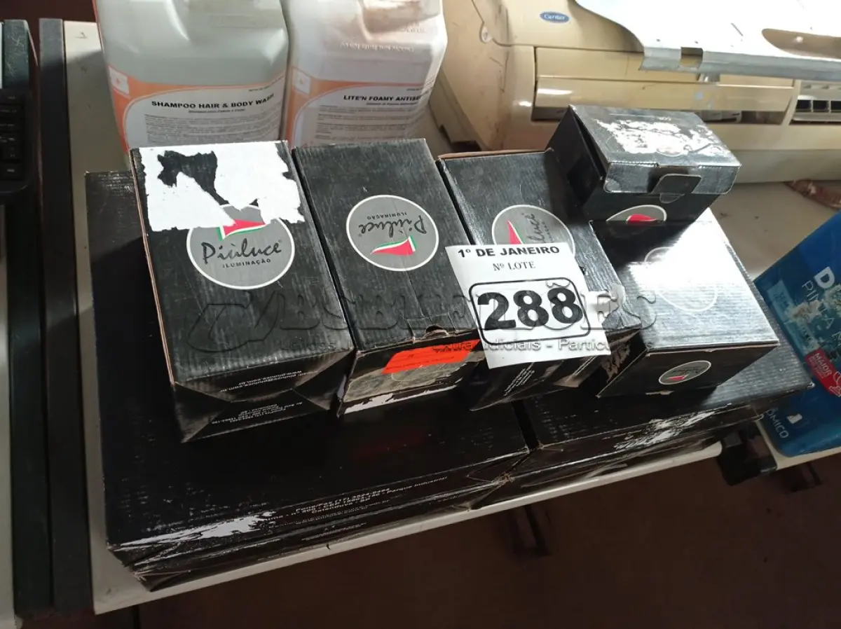 LOTE 288 - 01 LOTE COM VÁRIAS LUMINÁRIAS DE EMBUTIR. (NO ESTADO) ATENÇÃO! FAZER A VISITAÇÃO ANTES DE ARREMATAR, NÃO SABEMOS SE FUNCIONA. LEILÃO NÃO TEM GARANTIA E NEM DEVOLUÇÃO, SUJEITO A POSSÍVEIS AVARIAS VISÍVEIS/OCULTAS E/OU AUSÊNCIA DE COMPONENTES.