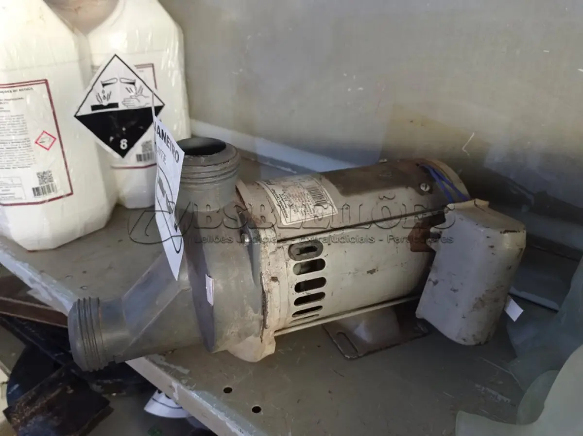 LOTE 257 - 01 BOMBA PARA BANHEIRA DE HIDROMASSAGEM. (NO ESTADO) ATENÇÃO! FAZER A VISITAÇÃO ANTES DE ARREMATAR, NÃO SABEMOS SE FUNCIONA. LEILÃO NÃO TEM GARANTIA E NEM DEVOLUÇÃO, SUJEITO A POSSÍVEIS AVARIAS VISÍVEIS/OCULTAS E/OU AUSÊNCIA DE COMPONENTES.