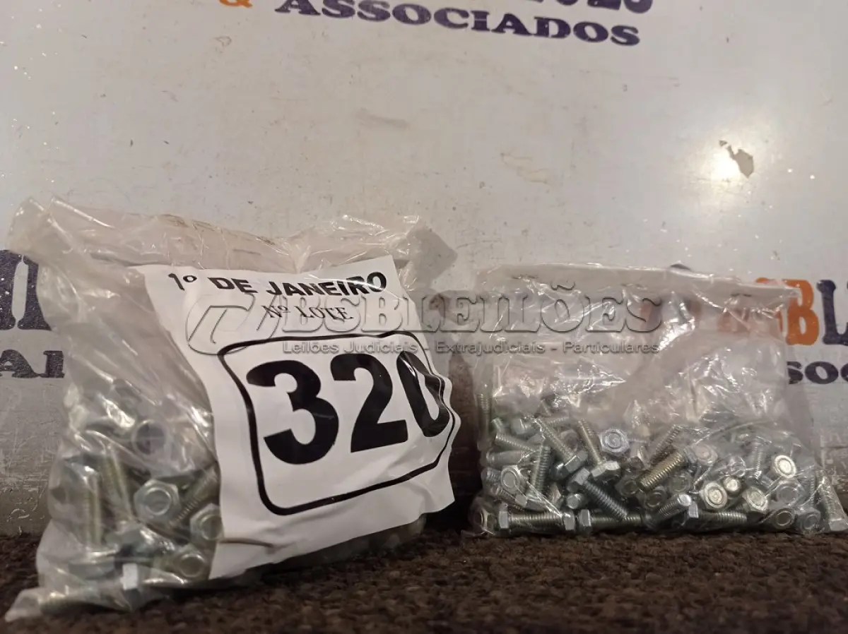 LOTE 320 - 01 LOTE COM VÁRIOS PARAFUSOS GALVANIZADOS. (NO ESTADO) ATENÇÃO! FAZER A VISITAÇÃO ANTES DE ARREMATAR, NÃO SABEMOS SE FUNCIONA. LEILÃO NÃO TEM GARANTIA E NEM DEVOLUÇÃO, SUJEITO A POSSÍVEIS AVARIAS VISÍVEIS/OCULTAS E/OU AUSÊNCIA DE COMPONENTES.