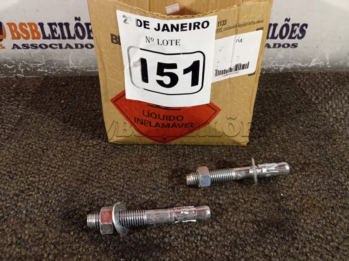 LOTE 151 - 01 LOTE COM VÁRIOS CHUMBADORES PARABOLT. (NO ESTADO) ATENÇÃO! FAZER A VISITAÇÃO ANTES DE ARREMATAR, NÃO SABEMOS SE FUNCIONA. LEILÃO NÃO TEM GARANTIA E NEM DEVOLUÇÃO, SUJEITO A POSSÍVEIS AVARIAS VISÍVEIS/OCULTAS E/OU AUSÊNCIA DE COMPONENTES.
