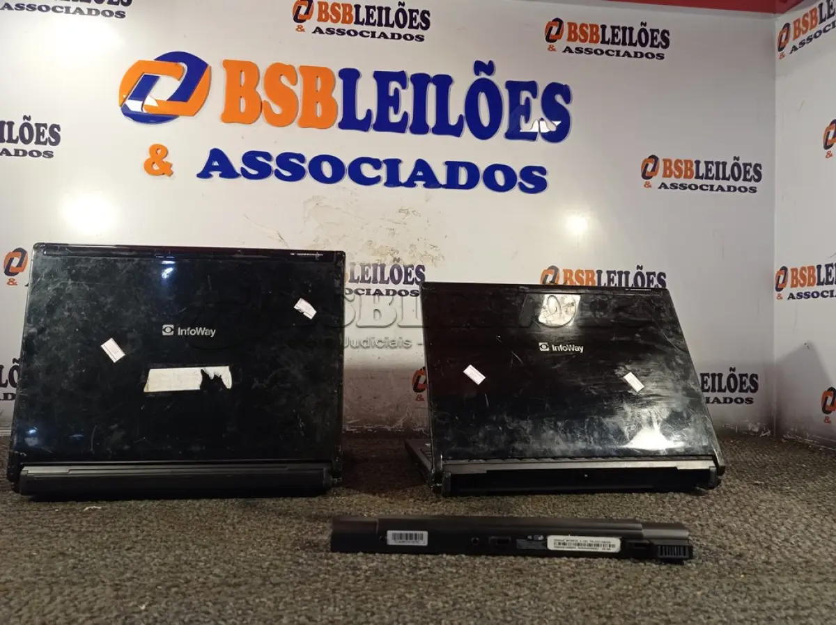 LOTE 550 - 02 NOTEBOOK’S MARCAS E MODELOS DIVERSOS. (NO ESTADO) ATENÇÃO! FAZER A VISITAÇÃO ANTES DE ARREMATAR, NÃO SABEMOS SE FUNCIONA. LEILÃO NÃO TEM GARANTIA E NEM DEVOLUÇÃO, SUJEITO A POSSÍVEIS AVARIAS VISÍVEIS/OCULTAS E/OU AUSÊNCIA DE COMPONENTES.