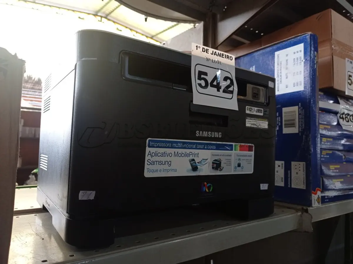 LOTE 542 - 01 IMPRESSORA MULTIFUNCIONAL MARCA SAMSUNG MODELO CLX-3185W. (NO ESTADO) ATENÇÃO! FAZER A VISITAÇÃO ANTES DE ARREMATAR, NÃO SABEMOS SE FUNCIONA. LEILÃO NÃO TEM GARANTIA E NEM DEVOLUÇÃO, SUJEITO A POSSÍVEIS AVARIAS VISÍVEIS/OCULTAS E/OU AUSÊNCIA DE COMPONENTES.
