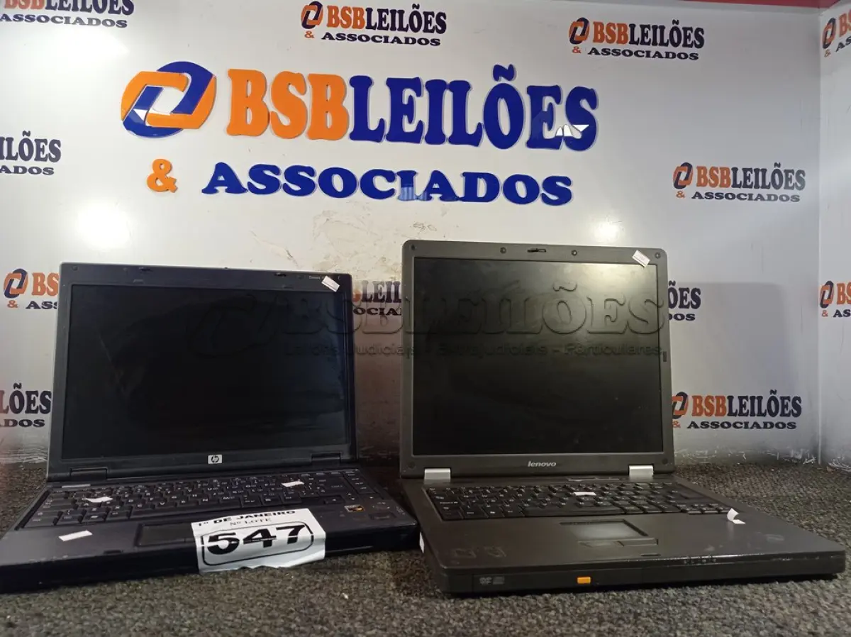 LOTE 547 - 02 NOTEBOOK’S MARCAS E MODELOS DIVERSOS. (NO ESTADO) ATENÇÃO! FAZER A VISITAÇÃO ANTES DE ARREMATAR, NÃO SABEMOS SE FUNCIONA. LEILÃO NÃO TEM GARANTIA E NEM DEVOLUÇÃO, SUJEITO A POSSÍVEIS AVARIAS VISÍVEIS/OCULTAS E/OU AUSÊNCIA DE COMPONENTES.