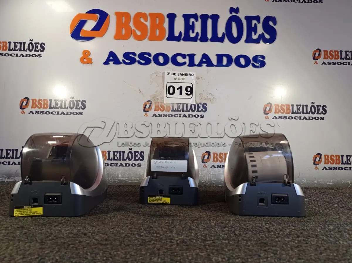 LOTE 019 - 03 IMPRESSORAS DE CUPOM MARCA BROTHER S/ FONTE. (NO ESTADO) ATENÇÃO! FAZER A VISITAÇÃO ANTES DE ARREMATAR, NÃO SABEMOS SE FUNCIONA. LEILÃO NÃO TEM GARANTIA E NEM DEVOLUÇÃO, SUJEITO A POSSÍVEIS AVARIAS VISÍVEIS/OCULTAS E/OU AUSÊNCIA DE COMPONENTES.