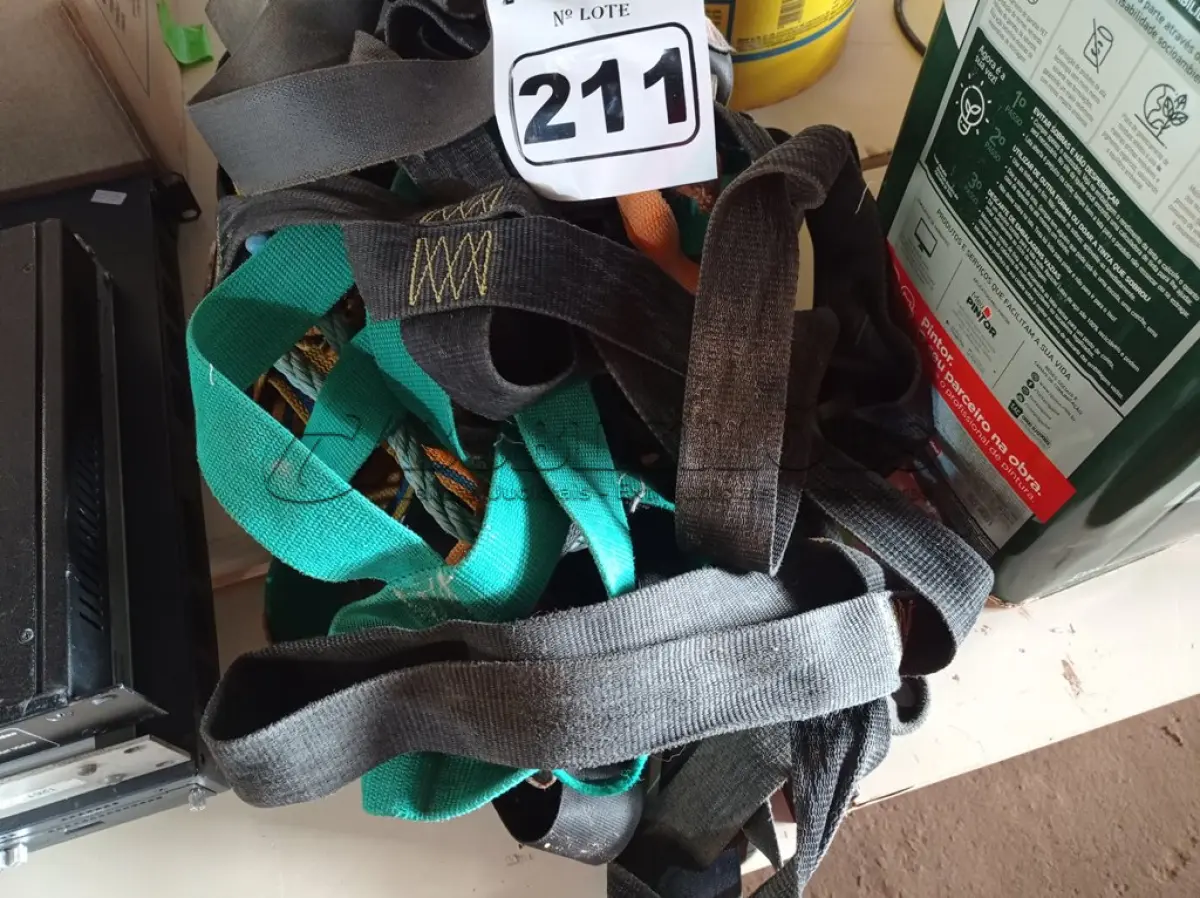 LOTE 211 - 05 CINTOS DE SEGURANÇA. (NO ESTADO) ATENÇÃO! FAZER A VISITAÇÃO ANTES DE ARREMATAR, NÃO SABEMOS SE FUNCIONA. LEILÃO NÃO TEM GARANTIA E NEM DEVOLUÇÃO, SUJEITO A POSSÍVEIS AVARIAS VISÍVEIS/OCULTAS E/OU AUSÊNCIA DE COMPONENTES.