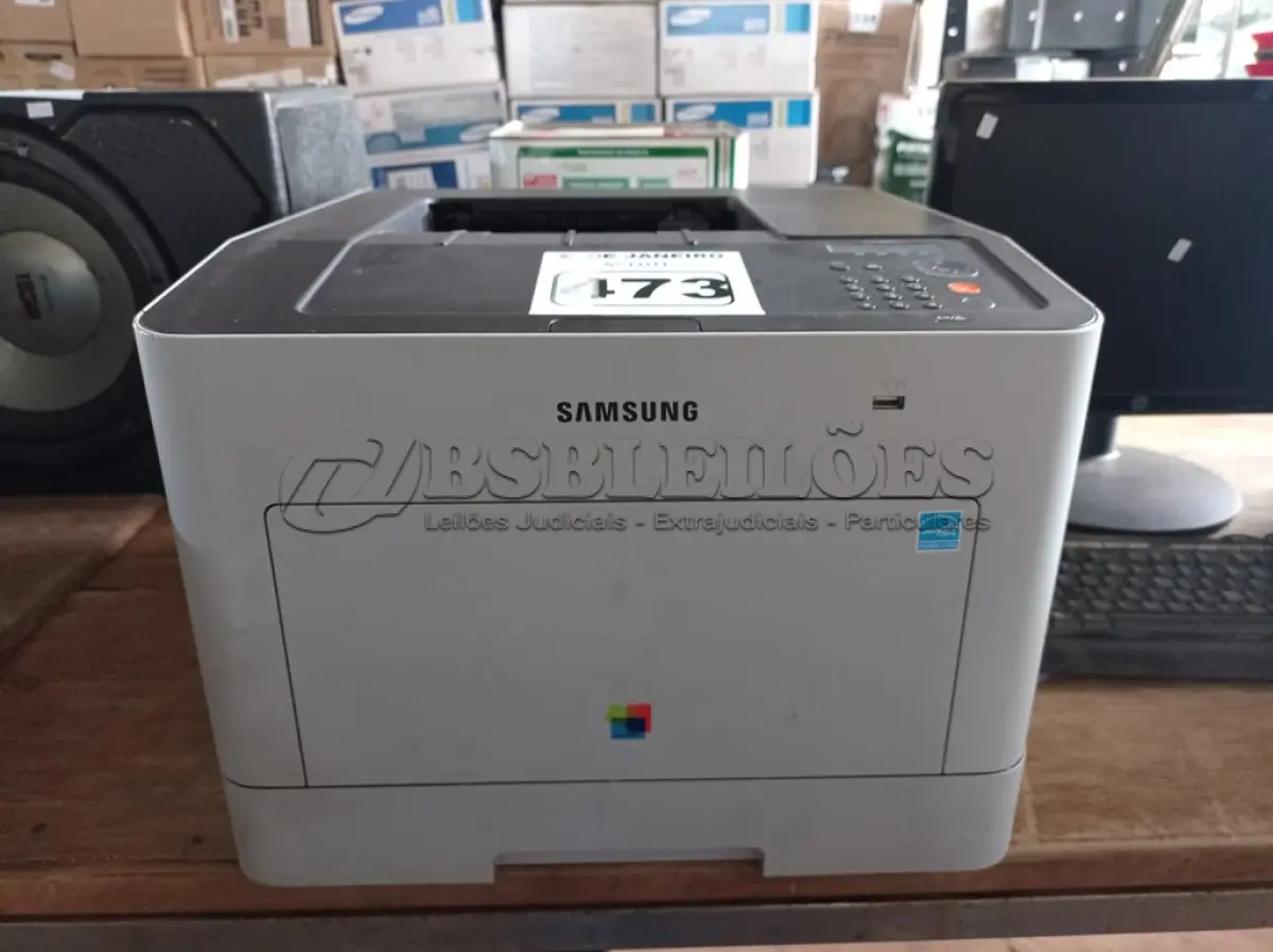 LOTE 473 - 01 IMPRESSORA MODELO:CLP680 ND MARCA SAMSUNG. (NO ESTADO) ATENÇÃO! FAZER A VISITAÇÃO ANTES DE ARREMATAR, NÃO SABEMOS SE FUNCIONA. LEILÃO NÃO TEM GARANTIA E NEM DEVOLUÇÃO, SUJEITO A POSSÍVEIS AVARIAS VISÍVEIS/OCULTAS E/OU AUSÊNCIA DE COMPONENTES.