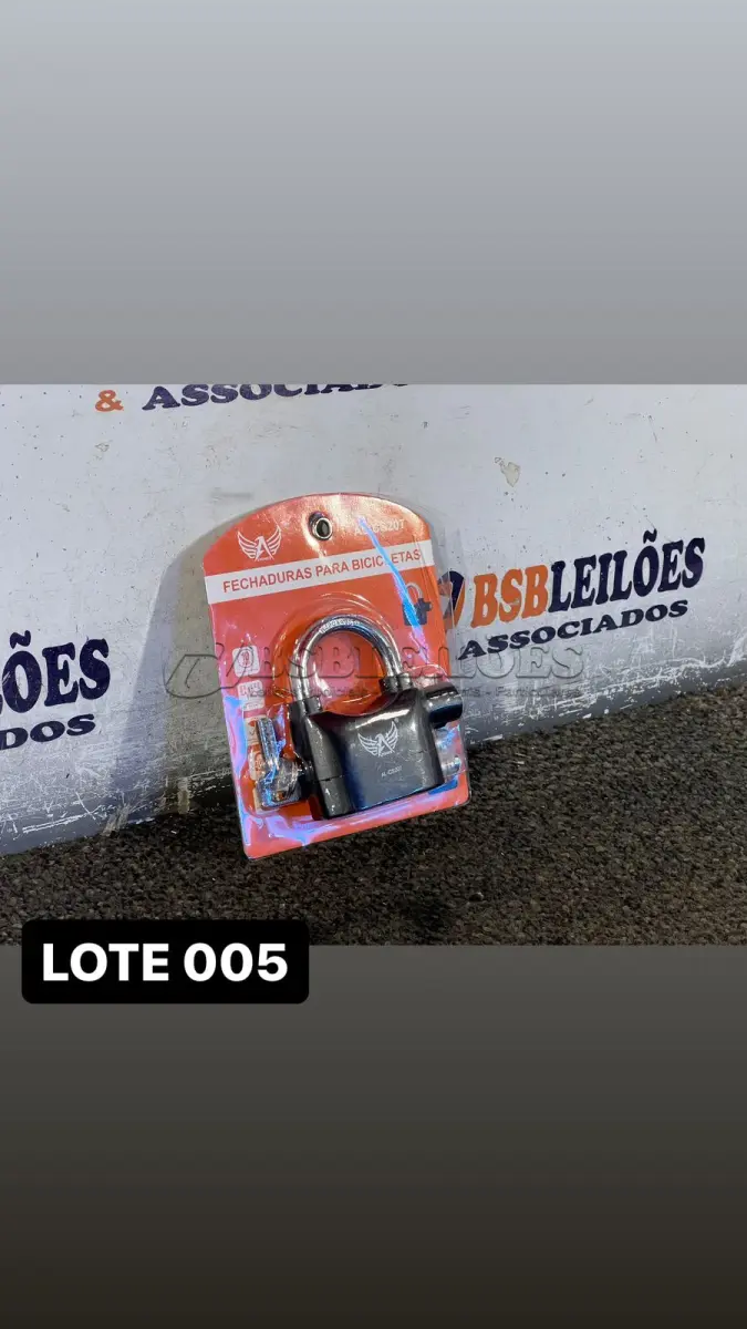 LOTE 005 - 01 CADEADO ELETRÔNICO TAMANHO GG PARA MOTO E BICICLETA( NOVO ) ( NO ESTADO )