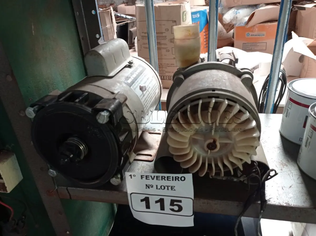 LOTE 115 - 02 MOTOBOMBAS PARA BANHEIRA DE HIDROMASSAGEM. (NO ESTADO) ATENÇÃO! FAZER A VISITAÇÃO ANTES DE ARREMATAR, NÃO SABEMOS SE FUNCIONA. LEILÃO NÃO TEM GARANTIA E NEM DEVOLUÇÃO, SUJEITO A POSSÍVEIS AVARIAS VISÍVEIS/OCULTAS E/OU AUSÊNCIA DE COMPONENTES.