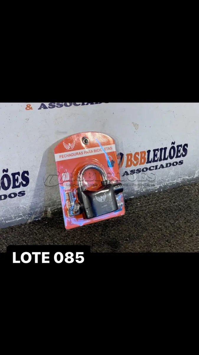LOTE 085 - 01 CADEADO ELETRÔNICO TAMANHO GG PARA MOTO E BICICLETA ( NOVO ) ( NO ESTADO )