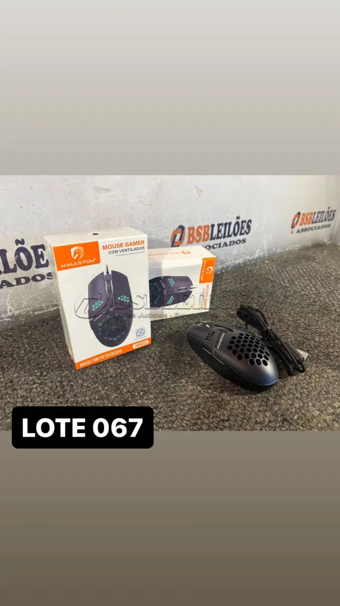 LOTE 067 - 01 MOUSE COM VENTILADOR EMBUTIDO ( NOVO ) ( NO ESTADO )