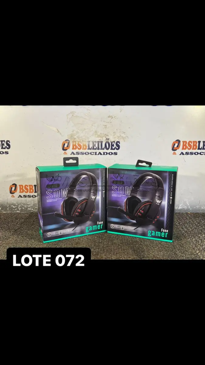 LOTE 072 - 02 FONES HEADSET BLUETOOTH TAMANHO G ( NOVO ) ( NO ESTADO )