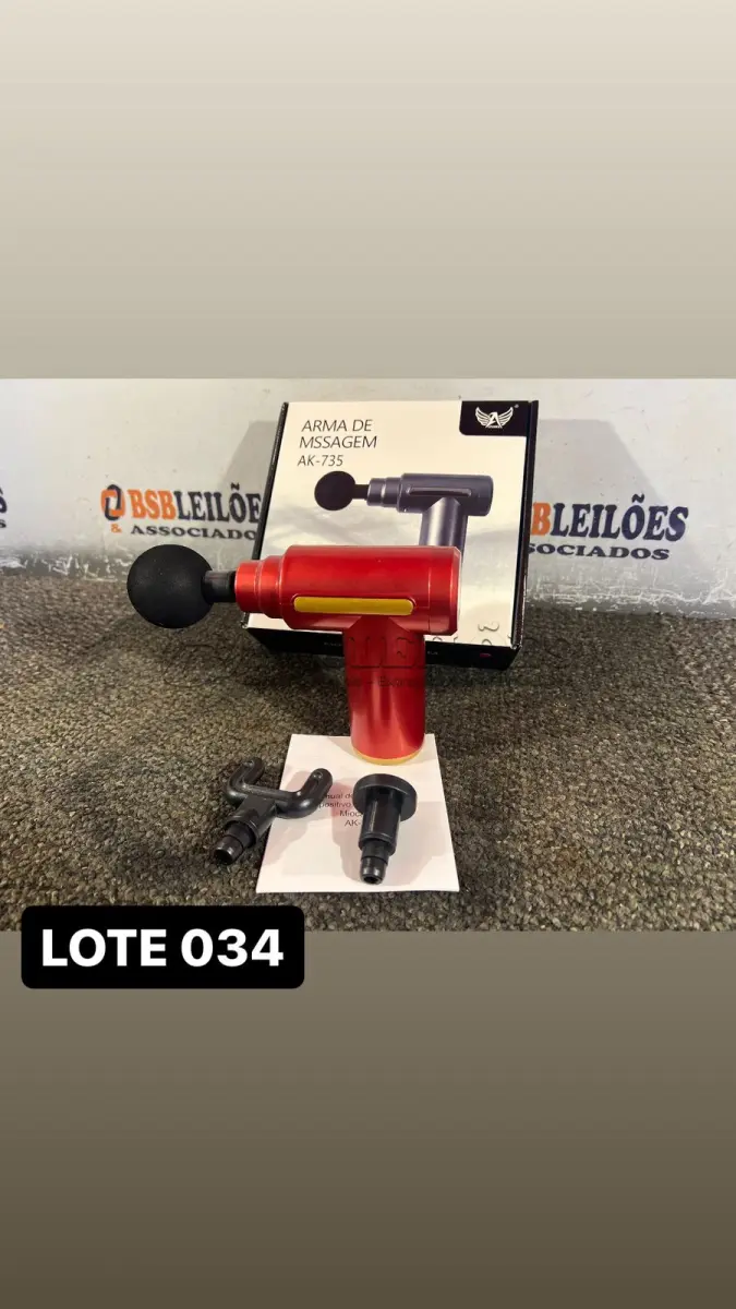 LOTE 034 - 01 PISTOLA DE MASSAGEM COM DIVERSOS BICOS ( NOVO ) ( NO ESTADO )