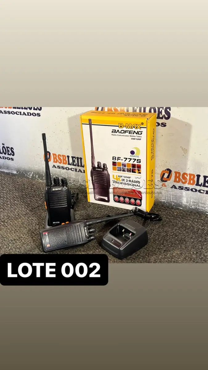 LOTE 002 - 01 KIT RÁDIO COMUNICADOR( NOVO ) ( NO ESTADO )