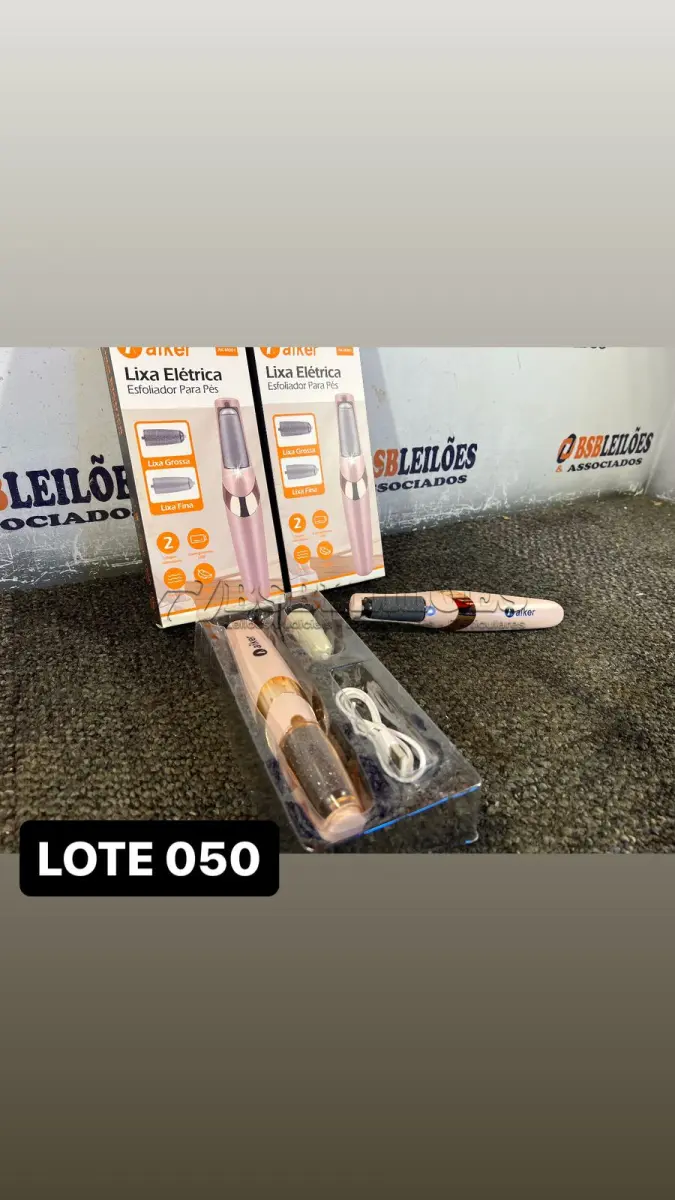 LOTE 050 - 02 LIXAS DE PÉ ELETRICA ( NOVO ) ( NO ESTADO )