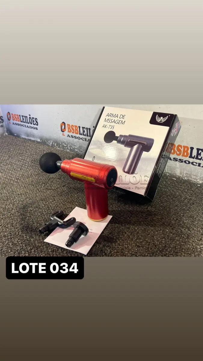 LOTE 034 - 01 PISTOLA DE MASSAGEM COM DIVERSOS BICOS ( NOVO ) ( NO ESTADO )