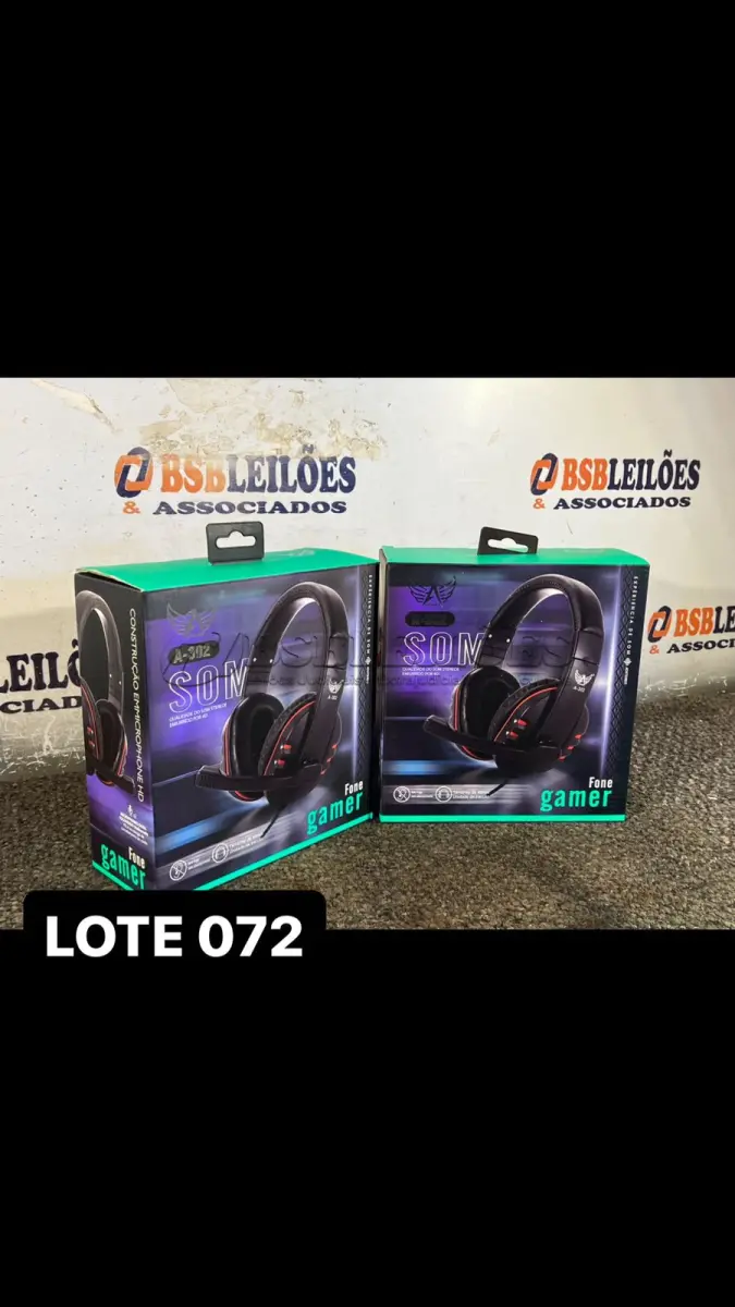 LOTE 072 - 02 FONES HEADSET BLUETOOTH TAMANHO G ( NOVO ) ( NO ESTADO )