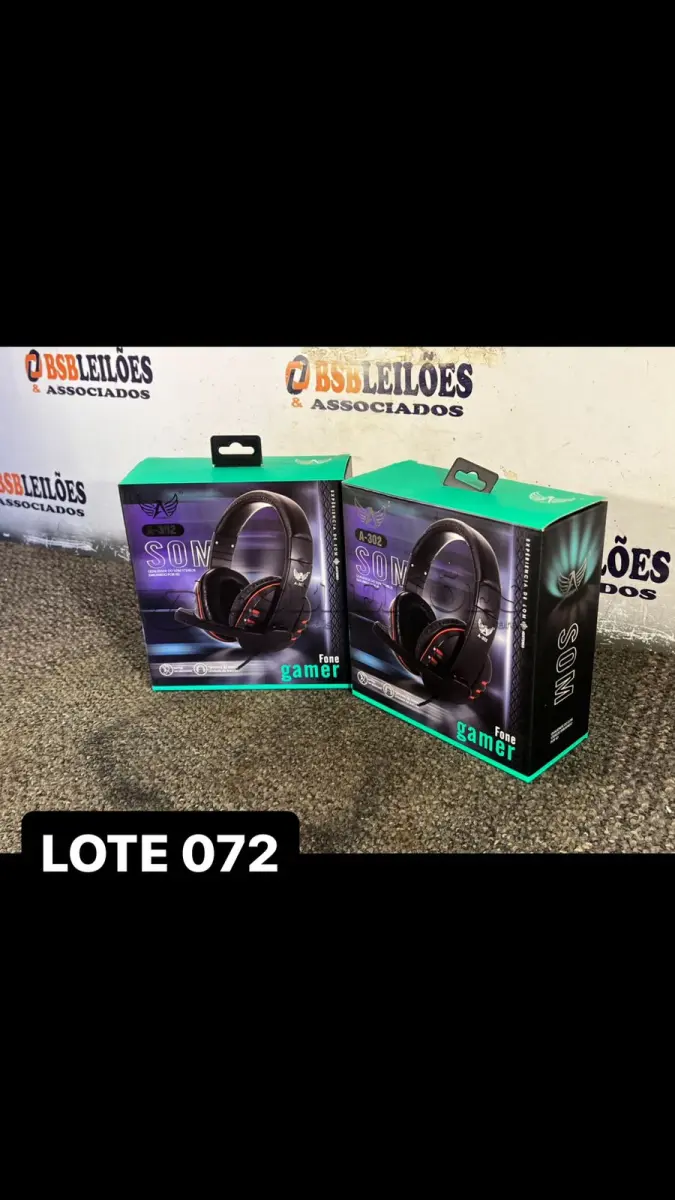 LOTE 072 - 02 FONES HEADSET BLUETOOTH TAMANHO G ( NOVO ) ( NO ESTADO )