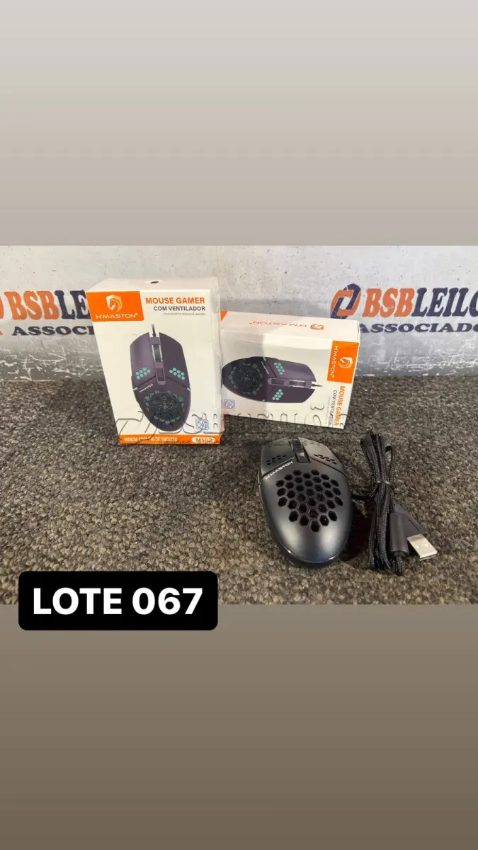 LOTE 067 - 01 MOUSE COM VENTILADOR EMBUTIDO ( NOVO ) ( NO ESTADO )