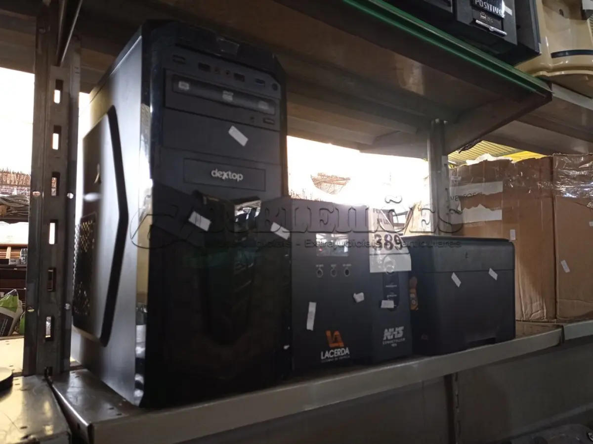 LOTE 389 - 01 IMPRESSORA JATO DE TINTA, 02 NOBREAKS E 01 CPU MARCAS E MODELOS DIVERSOS. (NO ESTADO) ATENÇÃO! FAZER A VISITAÇÃO ANTES DE ARREMATAR, NÃO SABEMOS SE FUNCIONA. LEILÃO NÃO TEM GARANTIA E NEM DEVOLUÇÃO, SUJEITO A POSSÍVEIS AVARIAS VISÍVEIS/OCULTAS E/OU AUSÊNCIA DE COMPONENTES.