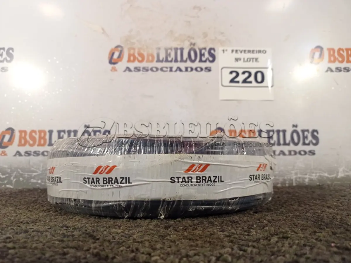 LOTE 220 - 01 ROLO DE CABO FLEXÍVEL 100M 1X4MM NA COR PRETA(NOVO). (NO ESTADO) ATENÇÃO! FAZER A VISITAÇÃO ANTES DE ARREMATAR, NÃO SABEMOS SE FUNCIONA. LEILÃO NÃO TEM GARANTIA E NEM DEVOLUÇÃO, SUJEITO A POSSÍVEIS AVARIAS VISÍVEIS/OCULTAS E/OU AUSÊNCIA DE COMPONENTES.