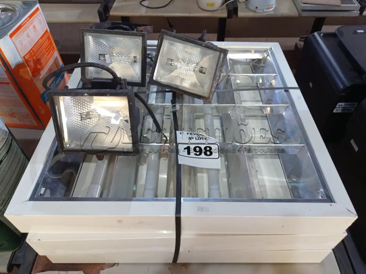 LOTE 198 - 06 LUMINÁRIAS MARCAS E MODELOS DIVERSOS. (NO ESTADO) ATENÇÃO! FAZER A VISITAÇÃO ANTES DE ARREMATAR, NÃO SABEMOS SE FUNCIONA. LEILÃO NÃO TEM GARANTIA E NEM DEVOLUÇÃO, SUJEITO A POSSÍVEIS AVARIAS VISÍVEIS/OCULTAS E/OU AUSÊNCIA DE COMPONENTES.