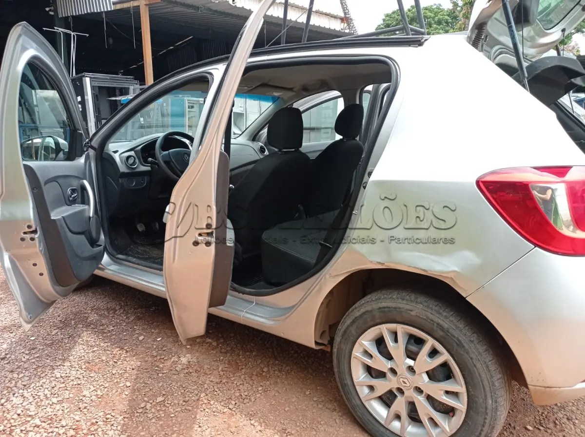 LOTE 501 - 01 RENAULT/SANDERO EXPRESSION 1.0, COR PRATA , FLEX, ANO 2019/20 (NO ESTADO)