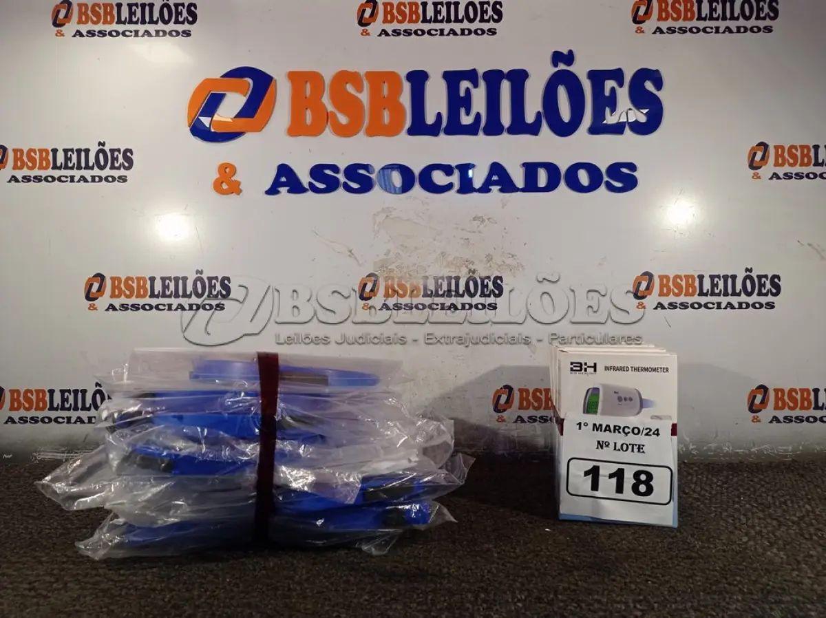 LOTE 118 - 04 TERMÔMETROS DIGITAL E 10 MASCARAS DE PROTEÇÃO. (NO ESTADO) ATENÇÃO! FAZER A VISITAÇÃO ANTES DE ARREMATAR, NÃO SABEMOS SE FUNCIONA. LEILÃO NÃO TEM GARANTIA E NEM DEVOLUÇÃO, SUJEITO A POSSÍVEIS AVARIAS VISÍVEIS/OCULTAS E/OU AUSÊNCIA DE COMPONENTES.