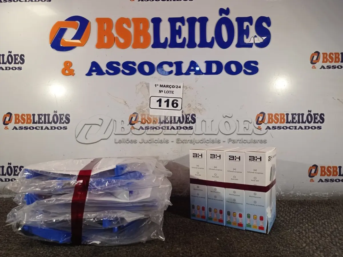 LOTE 116 - 04 TERMÔMETROS DIGITAL E 10 MASCARAS DE PROTEÇÃO. (NO ESTADO) ATENÇÃO! FAZER A VISITAÇÃO ANTES DE ARREMATAR, NÃO SABEMOS SE FUNCIONA. LEILÃO NÃO TEM GARANTIA E NEM DEVOLUÇÃO, SUJEITO A POSSÍVEIS AVARIAS VISÍVEIS/OCULTAS E/OU AUSÊNCIA DE COMPONENTES.