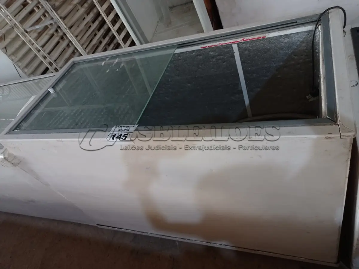 LOTE 145 - 01 FREEZER HORIZONTAL COM TAMPAS DE CORRER 220V. (NO ESTADO) ATENÇÃO! FAZER A VISITAÇÃO ANTES DE ARREMATAR, NÃO SABEMOS SE FUNCIONA. LEILÃO NÃO TEM GARANTIA E NEM DEVOLUÇÃO, SUJEITO A POSSÍVEIS AVARIAS VISÍVEIS/OCULTAS E/OU AUSÊNCIA DE COMPONENTES.