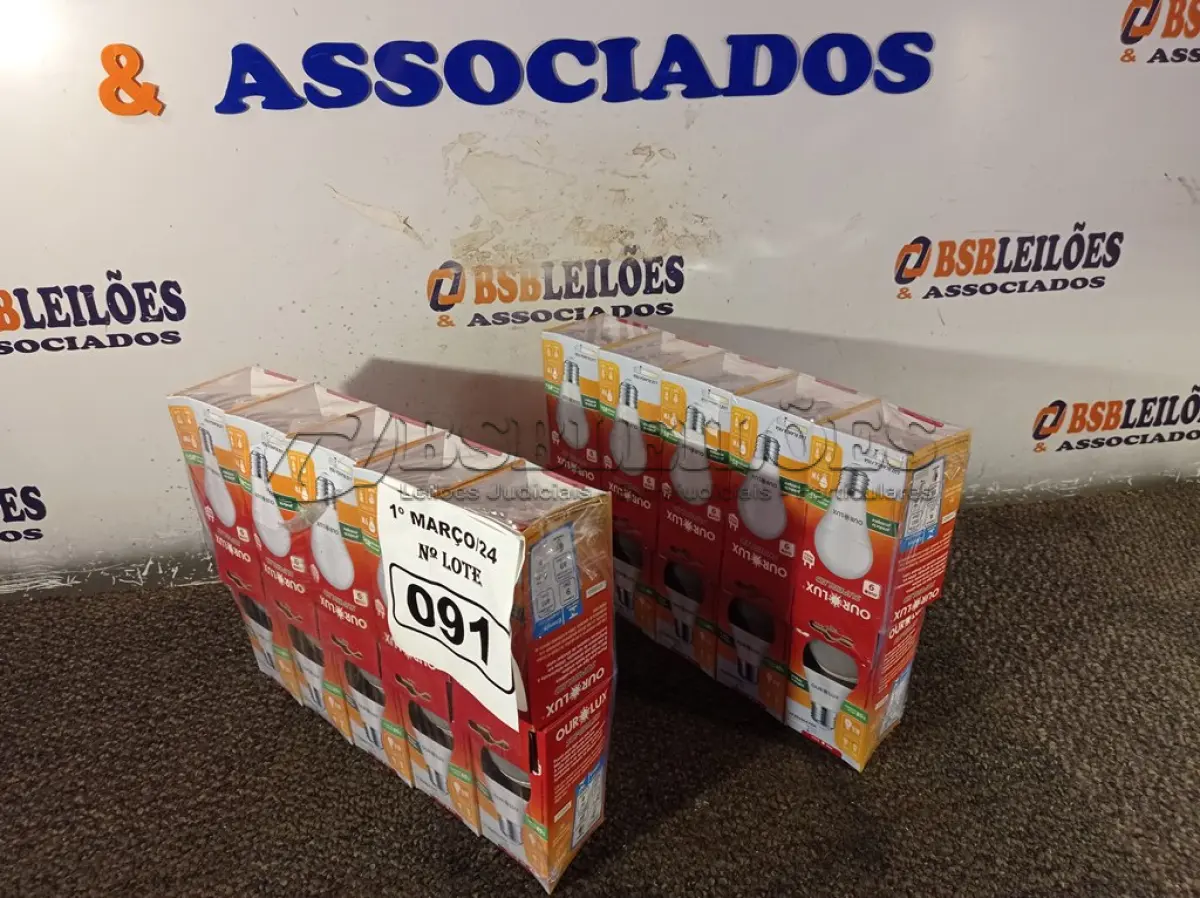LOTE 091 - 20 LÂMPADAS DE LED 9W. (NO ESTADO) ATENÇÃO! FAZER A VISITAÇÃO ANTES DE ARREMATAR, NÃO SABEMOS SE FUNCIONA. LEILÃO NÃO TEM GARANTIA E NEM DEVOLUÇÃO, SUJEITO A POSSÍVEIS AVARIAS VISÍVEIS/OCULTAS E/OU AUSÊNCIA DE COMPONENTES.