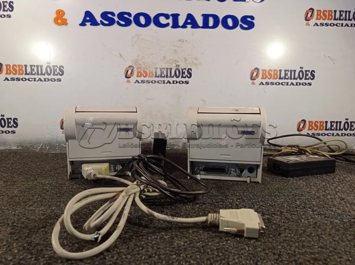 LOTE 104 - 02 IMPRESSORAS DE CUPOM NÃO FISCAL MARCAS EPSON COM FONTE. (NO ESTADO) ATENÇÃO! FAZER A VISITAÇÃO ANTES DE ARREMATAR, NÃO SABEMOS SE FUNCIONA. LEILÃO NÃO TEM GARANTIA E NEM DEVOLUÇÃO, SUJEITO A POSSÍVEIS AVARIAS VISÍVEIS/OCULTAS E/OU AUSÊNCIA DE COMPONENTES.