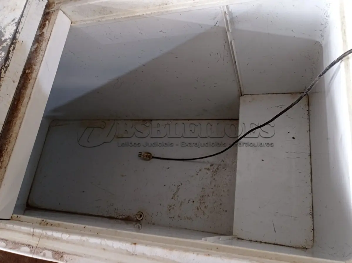 LOTE 175 - 01 FREEZER HORIZONTAL 02 TAMPAS 220V. (NO ESTADO) ATENÇÃO! FAZER A VISITAÇÃO ANTES DE ARREMATAR, NÃO SABEMOS SE FUNCIONA. LEILÃO NÃO TEM GARANTIA E NEM DEVOLUÇÃO, SUJEITO A POSSÍVEIS AVARIAS VISÍVEIS/OCULTAS E/OU AUSÊNCIA DE COMPONENTES.