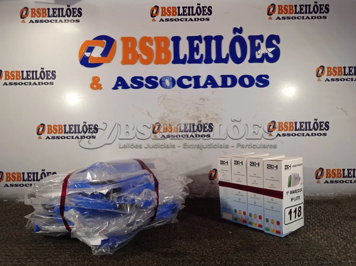 LOTE 118 - 04 TERMÔMETROS DIGITAL E 10 MASCARAS DE PROTEÇÃO. (NO ESTADO) ATENÇÃO! FAZER A VISITAÇÃO ANTES DE ARREMATAR, NÃO SABEMOS SE FUNCIONA. LEILÃO NÃO TEM GARANTIA E NEM DEVOLUÇÃO, SUJEITO A POSSÍVEIS AVARIAS VISÍVEIS/OCULTAS E/OU AUSÊNCIA DE COMPONENTES.