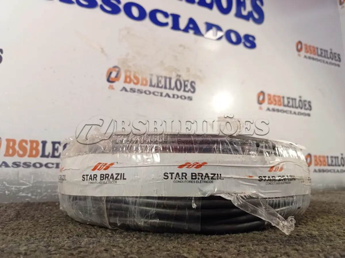 LOTE 240 - 01 ROLO DE CABO FLEXÍVEL 100M 1X10MM NA COR PRETA (NOVO). (NO ESTADO) ATENÇÃO! FAZER A VISITAÇÃO ANTES DE ARREMATAR, NÃO SABEMOS SE FUNCIONA. LEILÃO NÃO TEM GARANTIA E NEM DEVOLUÇÃO, SUJEITO A POSSÍVEIS AVARIAS VISÍVEIS/OCULTAS E/OU AUSÊNCIA DE COMPONENTES.