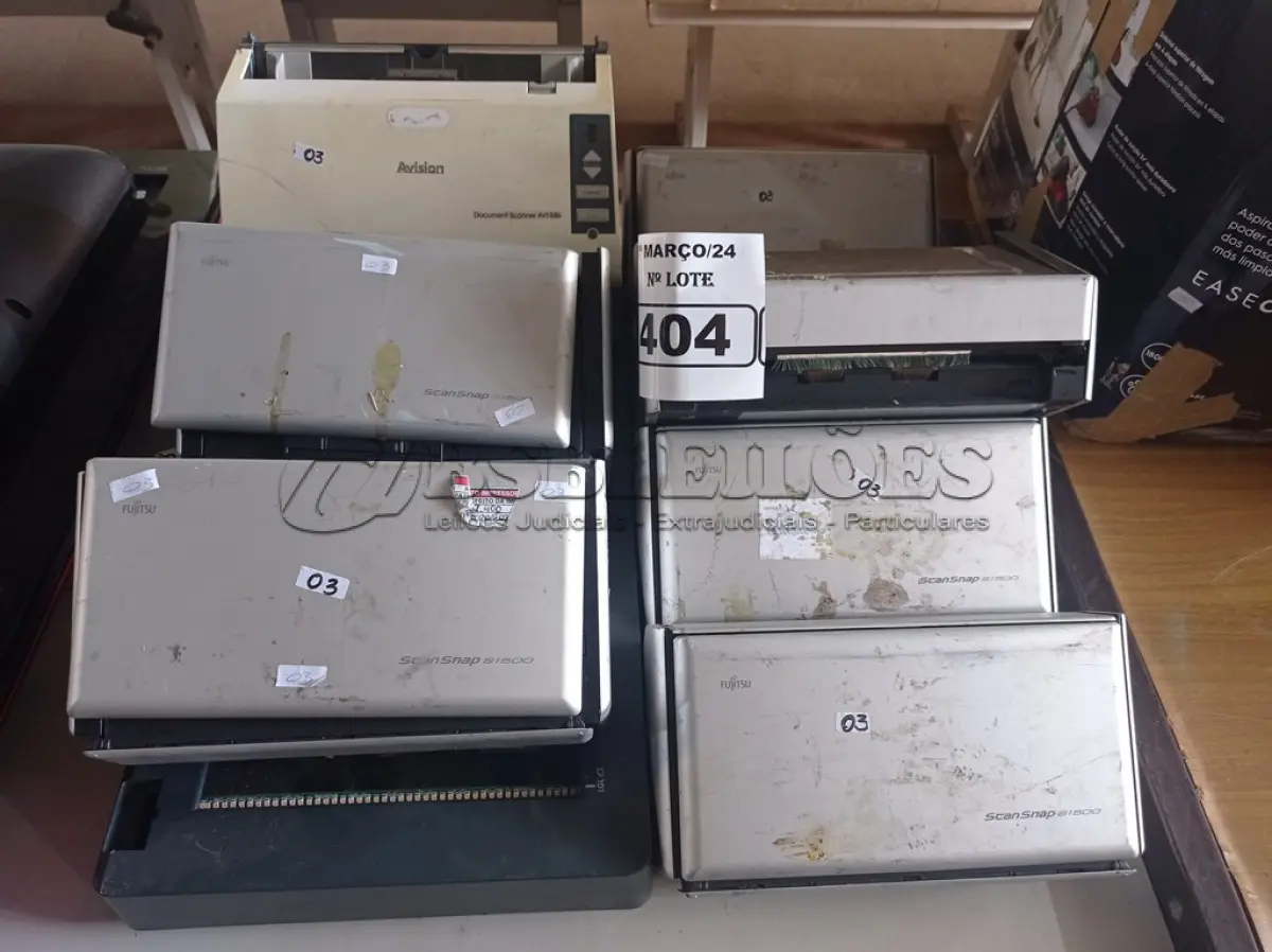 LOTE 404 - 08 SCANNER MARCAS E MODELOS DIVERSOS. (NO ESTADO) ATENÇÃO! FAZER A VISITAÇÃO ANTES DE ARREMATAR, NÃO SABEMOS SE FUNCIONA. LEILÃO NÃO TEM GARANTIA E NEM DEVOLUÇÃO, SUJEITO A POSSÍVEIS AVARIAS VISÍVEIS/OCULTAS E/OU AUSÊNCIA DE COMPONENTES.