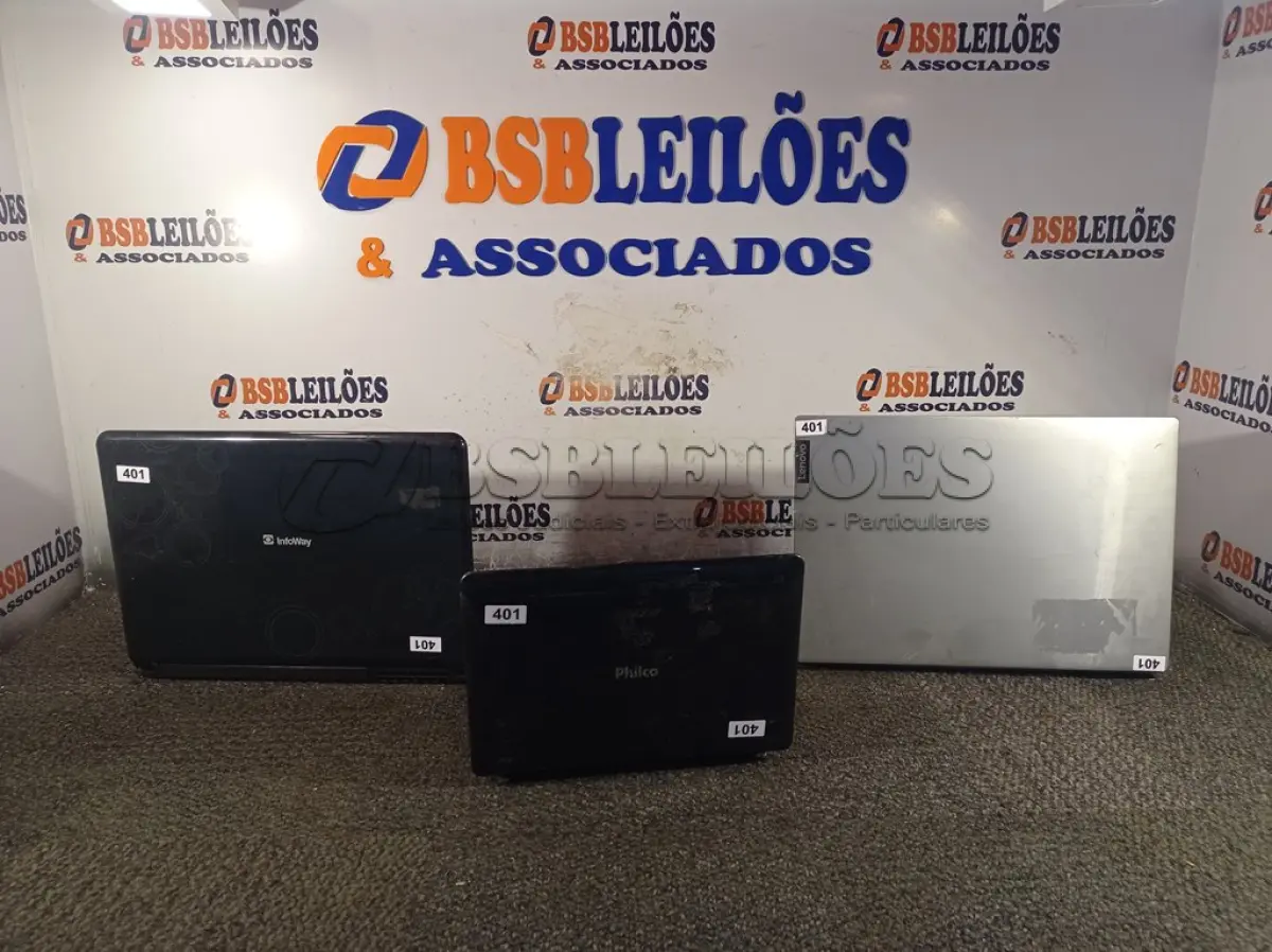 LOTE 342 - 03 NOTEBOOK’S MARCAS E MODELOS DIVERSOS PARA RETIRADA DE PEÇAS. (NO ESTADO) ATENÇÃO! FAZER A VISITAÇÃO ANTES DE ARREMATAR, NÃO SABEMOS SE FUNCIONA. LEILÃO NÃO TEM GARANTIA E NEM DEVOLUÇÃO, SUJEITO A POSSÍVEIS AVARIAS VISÍVEIS/OCULTAS E/OU AUSÊNCIA DE COMPONENTES.