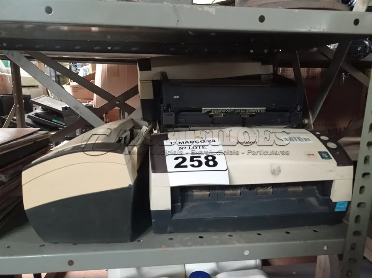 LOTE 258 - 05 SCANNER MARCAS E MODELOS DIVERSOS. (NO ESTADO) ATENÇÃO! FAZER A VISITAÇÃO ANTES DE ARREMATAR, NÃO SABEMOS SE FUNCIONA. LEILÃO NÃO TEM GARANTIA E NEM DEVOLUÇÃO, SUJEITO A POSSÍVEIS AVARIAS VISÍVEIS/OCULTAS E/OU AUSÊNCIA DE COMPONENTES.