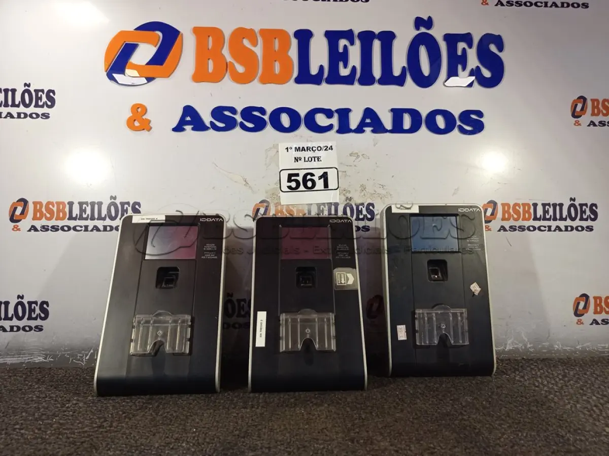 LOTE 561 - 03 RELÓGIOS DE PONTO DIGITAL. (NO ESTADO) ATENÇÃO! FAZER A VISITAÇÃO ANTES DE ARREMATAR, NÃO SABEMOS SE FUNCIONA. LEILÃO NÃO TEM GARANTIA E NEM DEVOLUÇÃO, SUJEITO A POSSÍVEIS AVARIAS VISÍVEIS/OCULTAS E/OU AUSÊNCIA DE COMPONENTES.
