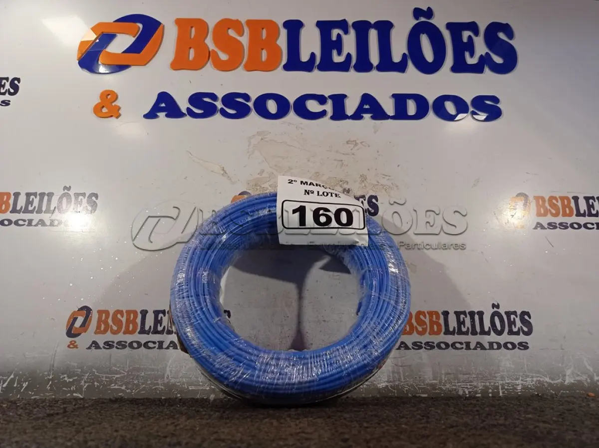 LOTE 160 - 01 ROLO DE CABO FLEXÍVEL 100M 1X4MM NA COR AZUL(NOVO). (NO ESTADO) ATENÇÃO! FAZER A VISITAÇÃO ANTES DE ARREMATAR, NÃO SABEMOS SE FUNCIONA. LEILÃO NÃO TEM GARANTIA E NEM DEVOLUÇÃO, SUJEITO A POSSÍVEIS AVARIAS VISÍVEIS/OCULTAS E/OU AUSÊNCIA DE COMPONENTES.