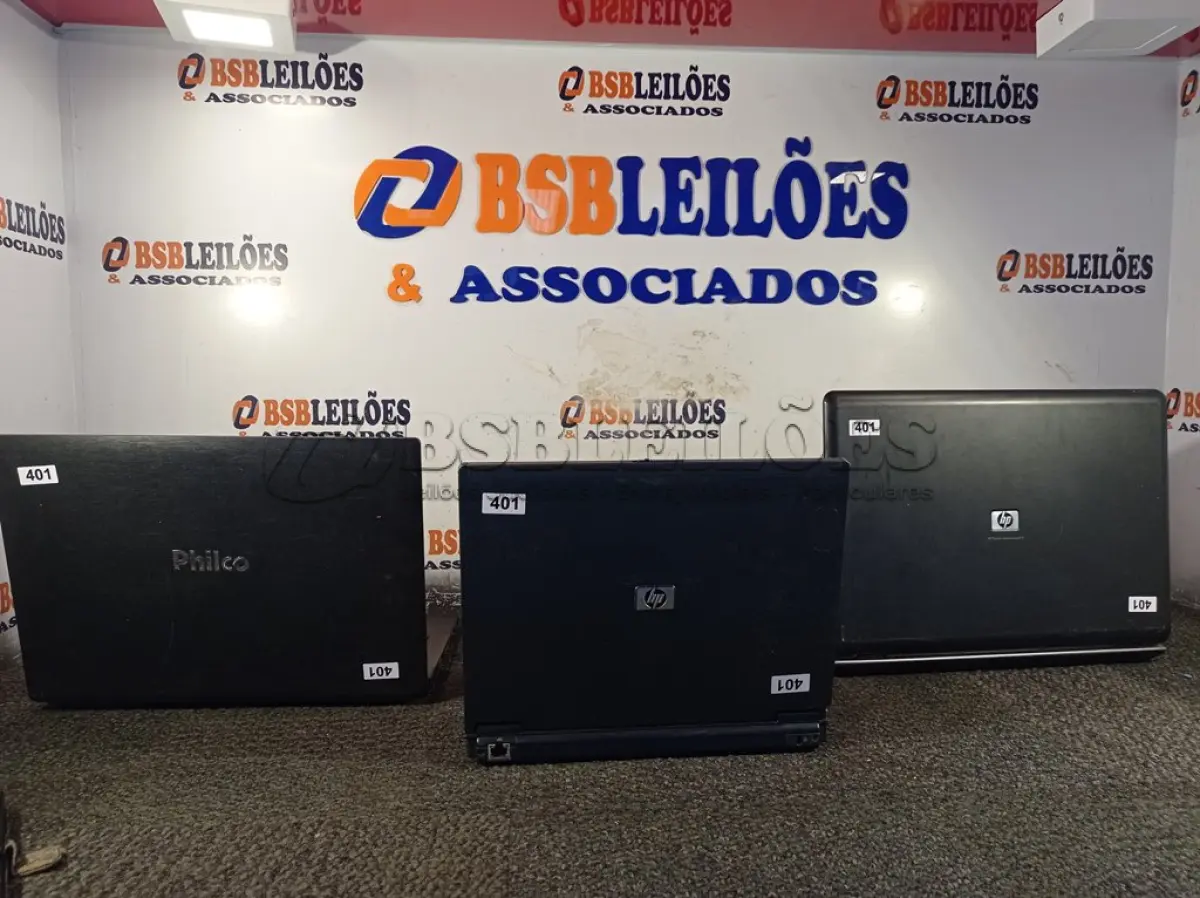 LOTE 560 - 03 NOTEBOOKS. (NO ESTADO) ATENÇÃO! FAZER A VISITAÇÃO ANTES DE ARREMATAR, NÃO SABEMOS SE FUNCIONA. LEILÃO NÃO TEM GARANTIA E NEM DEVOLUÇÃO, SUJEITO A POSSÍVEIS AVARIAS VISÍVEIS/OCULTAS E/OU AUSÊNCIA DE COMPONENTES.