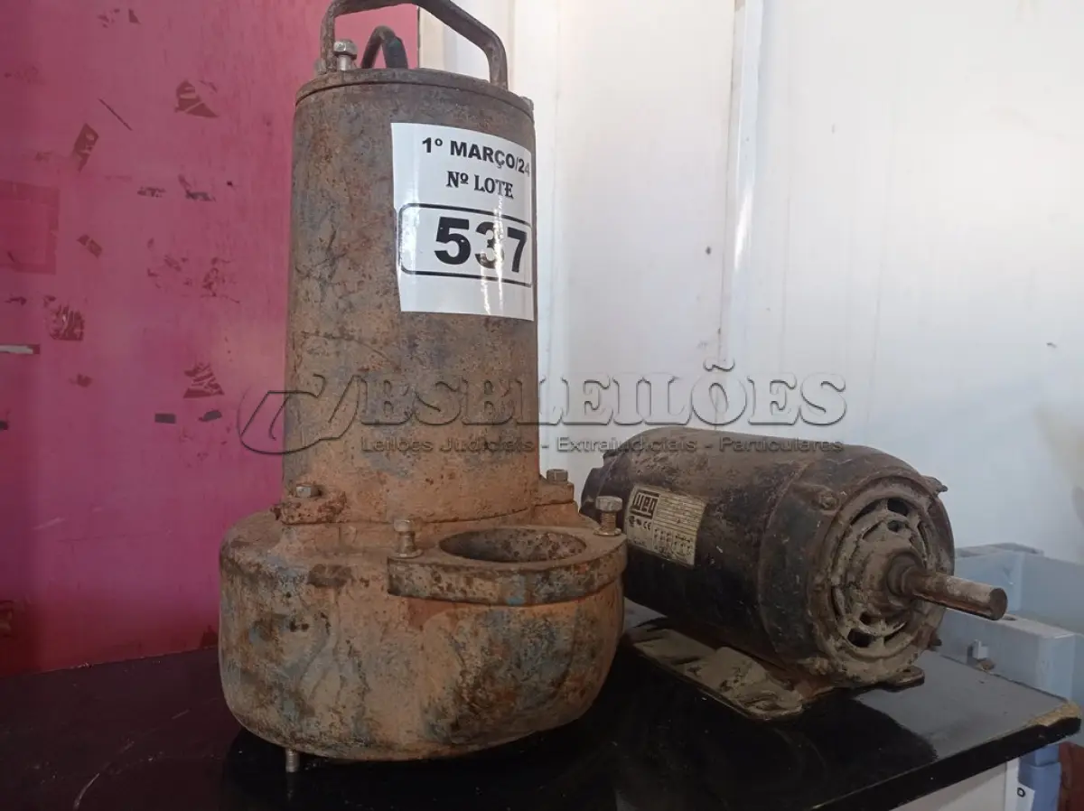 LOTE 537 - 02 MOTORES ELÉTRICOS. (NO ESTADO) ATENÇÃO! FAZER A VISITAÇÃO ANTES DE ARREMATAR, NÃO SABEMOS SE FUNCIONA. LEILÃO NÃO TEM GARANTIA E NEM DEVOLUÇÃO, SUJEITO A POSSÍVEIS AVARIAS VISÍVEIS/OCULTAS E/OU AUSÊNCIA DE COMPONENTES.