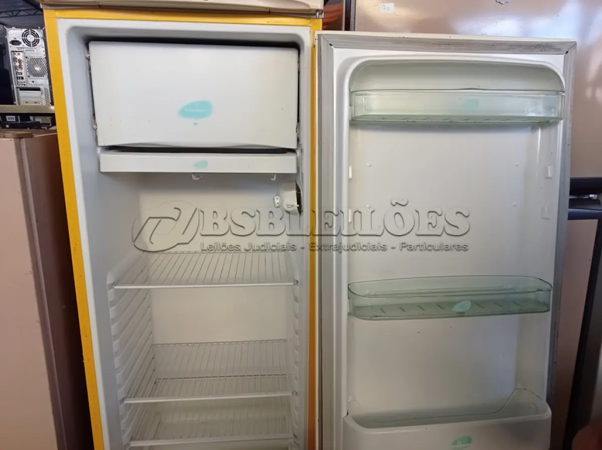 LOTE 464 - 01 GELADEIRA MARCA ELECTROLUX 220V. (NO ESTADO) ATENÇÃO! FAZER A VISITAÇÃO ANTES DE ARREMATAR, NÃO SABEMOS SE FUNCIONA. LEILÃO NÃO TEM GARANTIA E NEM DEVOLUÇÃO, SUJEITO A POSSÍVEIS AVARIAS VISÍVEIS/OCULTAS E/OU AUSÊNCIA DE COMPONENTES.