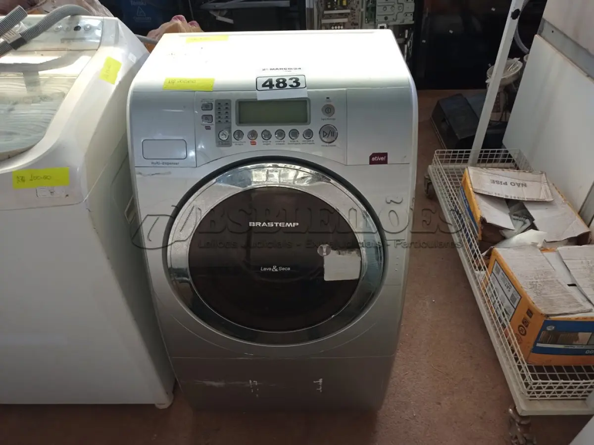 LOTE 483 - 01 LAVA SECA MARCA BRASTEMP 220V. (NO ESTADO) ATENÇÃO! FAZER A VISITAÇÃO ANTES DE ARREMATAR, NÃO SABEMOS SE FUNCIONA. LEILÃO NÃO TEM GARANTIA E NEM DEVOLUÇÃO, SUJEITO A POSSÍVEIS AVARIAS VISÍVEIS/OCULTAS E/OU AUSÊNCIA DE COMPONENTES.