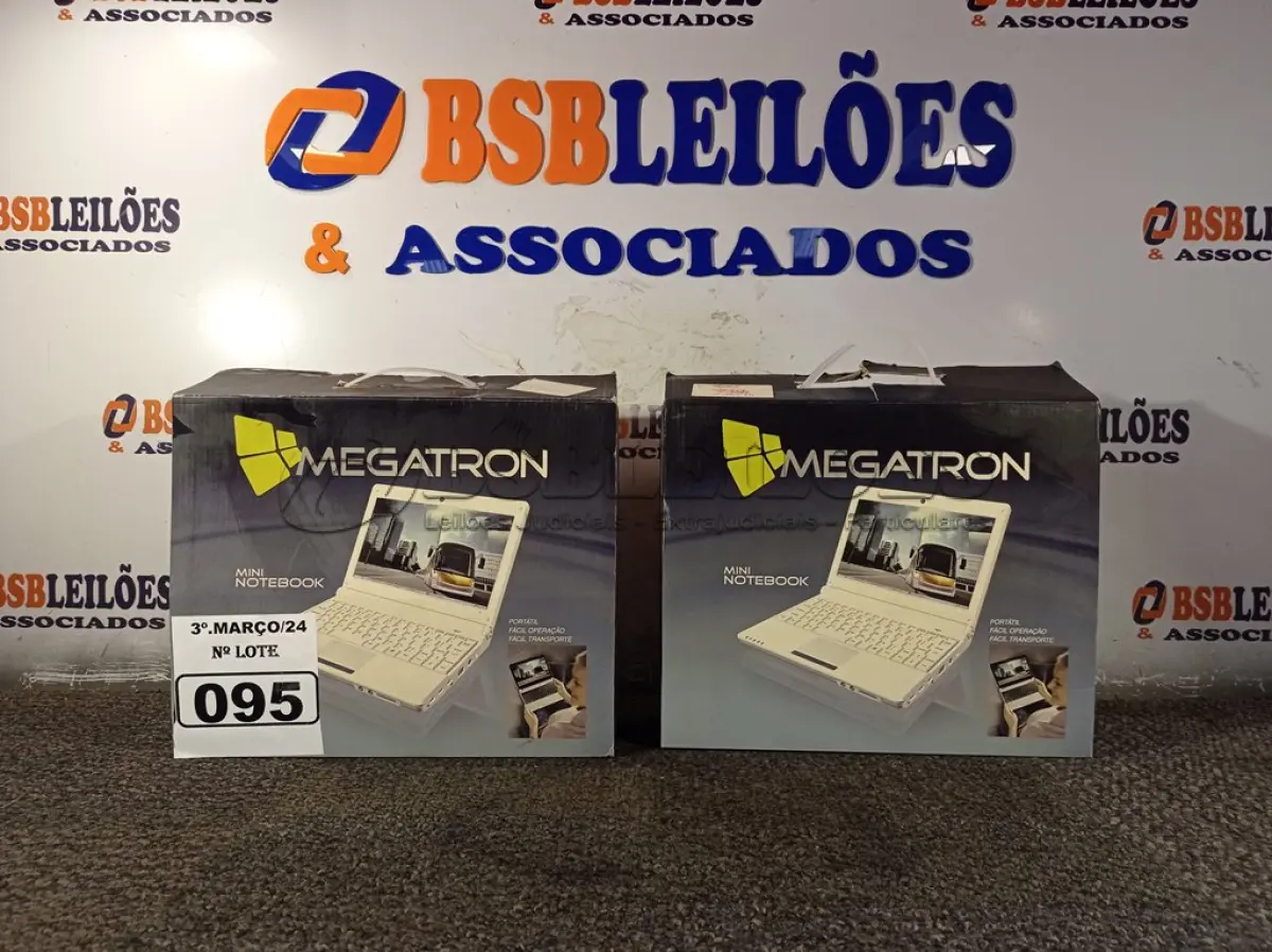 LOTE 095 - 02 NOTEBOOK’S MEGATRON. (NO ESTADO) ATENÇÃO! FAZER A VISITAÇÃO ANTES DE ARREMATAR, NÃO SABEMOS SE FUNCIONA. LEILÃO NÃO TEM GARANTIA E NEM DEVOLUÇÃO, SUJEITO A POSSÍVEIS AVARIAS VISÍVEIS/OCULTAS E/OU AUSÊNCIA DE COMPONENTES.