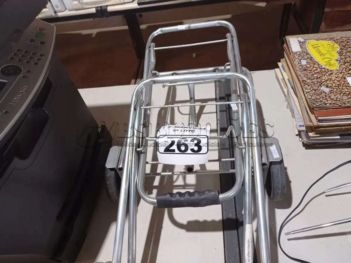 LOTE 263 - 02 CARRINHOS PARA TRANSPORTE DE CARGAS. (NO ESTADO) ATENÇÃO! FAZER A VISITAÇÃO ANTES DE ARREMATAR, NÃO SABEMOS SE FUNCIONA. LEILÃO NÃO TEM GARANTIA E NEM DEVOLUÇÃO, SUJEITO A POSSÍVEIS AVARIAS VISÍVEIS/OCULTAS E/OU AUSÊNCIA DE COMPONENTES.