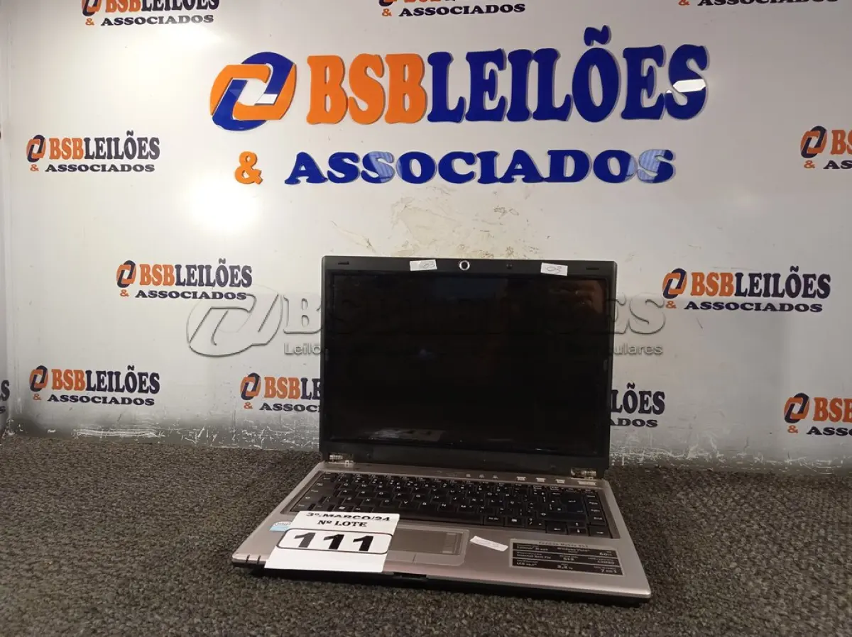 LOTE 111 - 01 NOTEBOOK MARCA POSITIVO. (NO ESTADO) ATENÇÃO! FAZER A VISITAÇÃO ANTES DE ARREMATAR, NÃO SABEMOS SE FUNCIONA. LEILÃO NÃO TEM GARANTIA E NEM DEVOLUÇÃO, SUJEITO A POSSÍVEIS AVARIAS VISÍVEIS/OCULTAS E/OU AUSÊNCIA DE COMPONENTES.