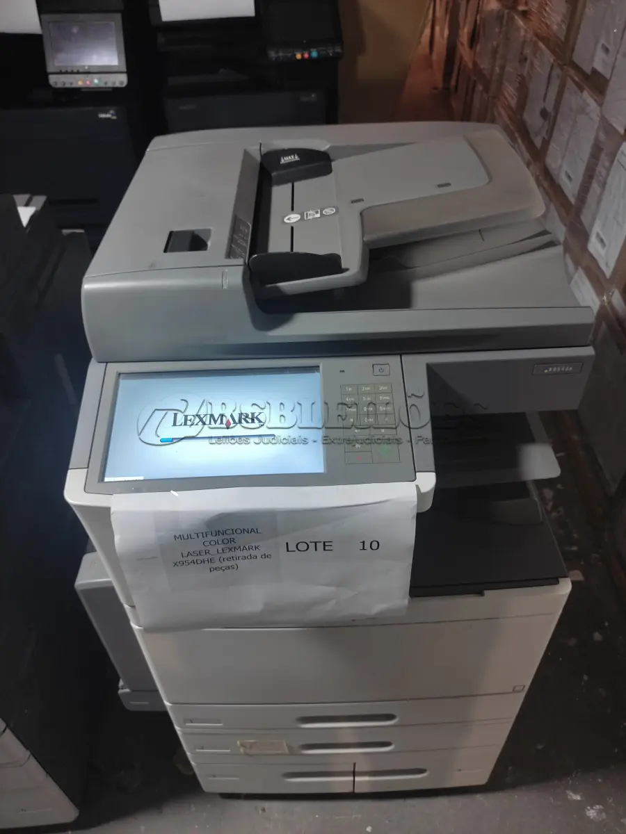 LOTE 010 - 02 MULTIFUNCIONAL COLOR LASER_LEXMARK X954DHE (RETIRADA DE PEÇAS)(NO ESTADO)